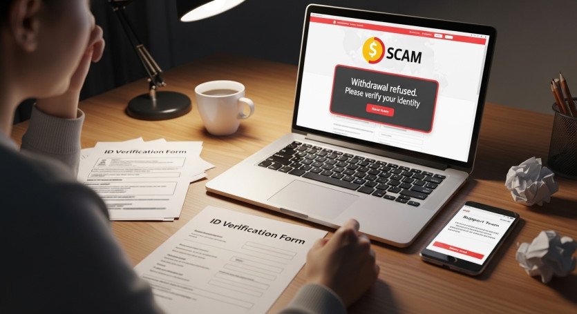 신분증 요구 후 먹튀 사이트 출금 거부 사례 분석 이미지