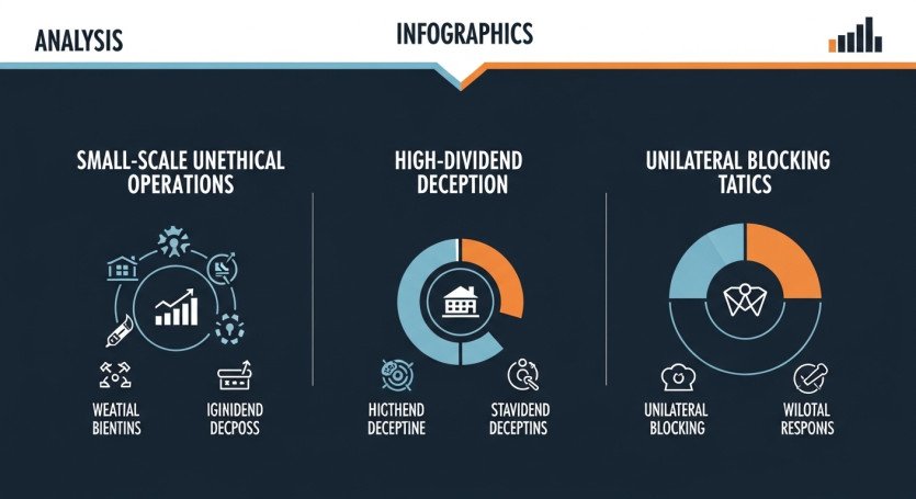 고배당 유인형 영세 사이트의 비윤리적 운영 메커니즘 분석 및 일방적 차단 대응 전략 인포그래픽