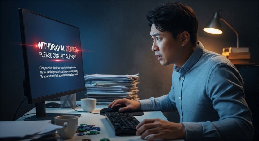 고액 당첨 유저를 대상으로 한 환전 길들이기 및 심리적 갈취 아키텍처 단계별 분석도