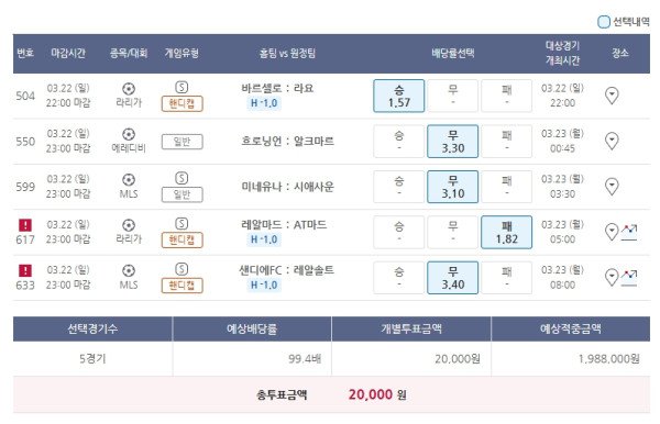 해축 배팅