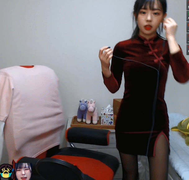 치파오입은 스트리머
