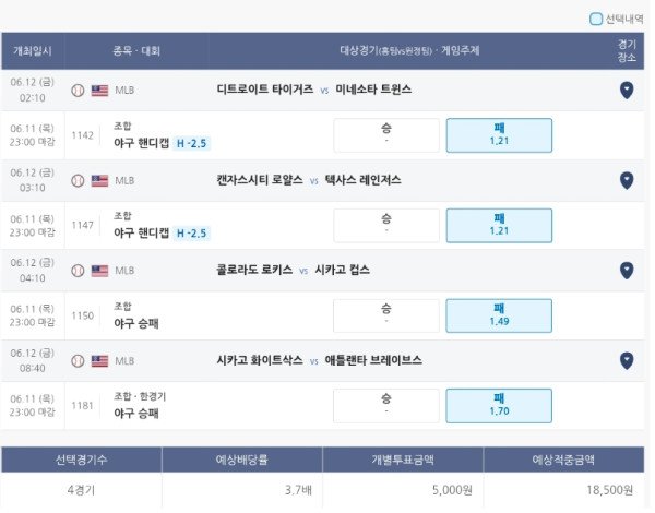 mlb 베팅